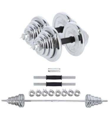 STC55 CHROME ADJUSTABLE DUMBBELLS IN A CASE 55KG HMS