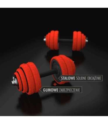 SGGX30 RUBBERIZED ADJUSTABLE DUMBBELLS 30KG HMS
