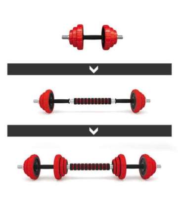 SGGX20 RUBBERIZED ADJUSTABLE DUMBBELLS 20KG HMS