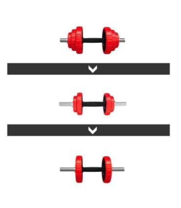 SGGX20 RUBBERIZED ADJUSTABLE DUMBBELLS 20KG HMS