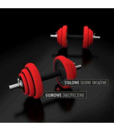 SGGX20 RUBBERIZED ADJUSTABLE DUMBBELLS 20KG HMS