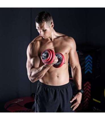 SGGX20 RUBBERIZED ADJUSTABLE DUMBBELLS 20KG HMS