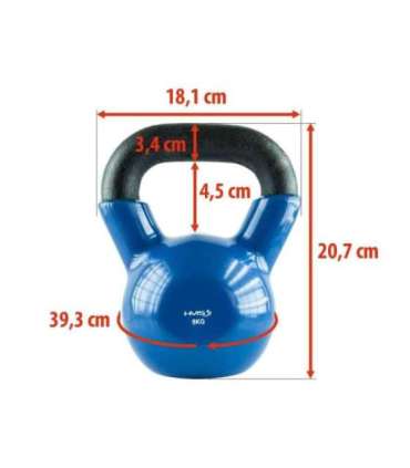 KNV 8 KG CAST IRON KETTLEBELL HMS (blue)