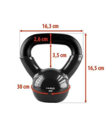 KNV 4 KG CAST IRON KETTLEBELL HMS (black)
