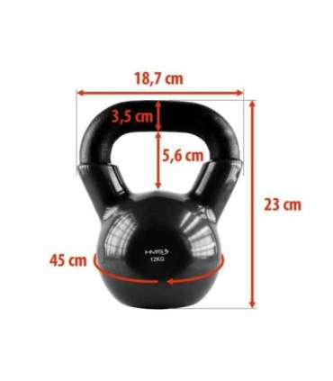 KNV 12 KG CAST IRON KETTLEBELL HMS (black)
