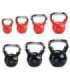 KTC06 RED VINYL-COATED CAST IRON KETTLEBELL WITH CHROME HANDLE HMS