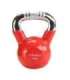 KTC06 RED VINYL-COATED CAST IRON KETTLEBELL WITH CHROME HANDLE HMS