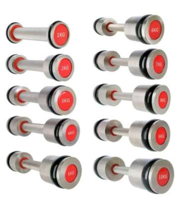 HH09 CHROMED DUMBBELL 2 x 9 KG HMS PREMIUM