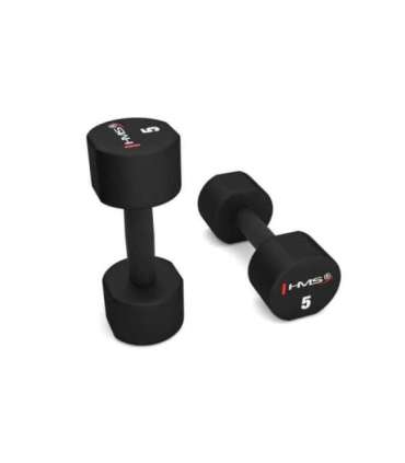 HPT05 2 x 5 KG POLYURETHANE DUMBBELLS TPU HMS