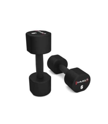 HPT06 2 x 6 KG POLYURETHANE DUMBBELLS TPU HMS