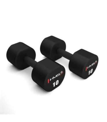 HPT10 2 x 10 KG POLYURETHANE DUMBBELLS TPU HMS