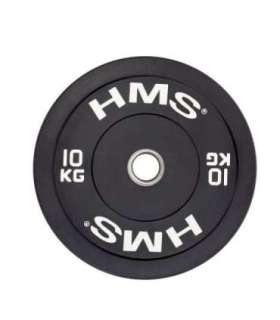 BBR10 BLACK OLYMPIC PLATE - BUMPER 10 KG HMS