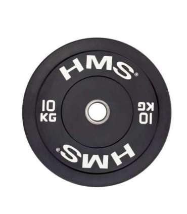 BBR10 BLACK OLYMPIC PLATE - BUMPER 10 KG HMS