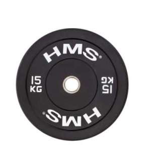 BBR15 BLACK OLYMPIC PLATE - BUMPER 15 KG HMS