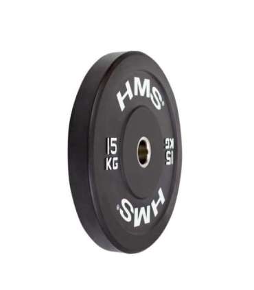 BBR15 BLACK OLYMPIC PLATE - BUMPER 15 KG HMS