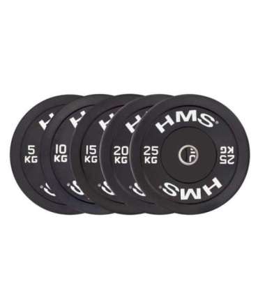 BBR15 BLACK OLYMPIC PLATE - BUMPER 15 KG HMS
