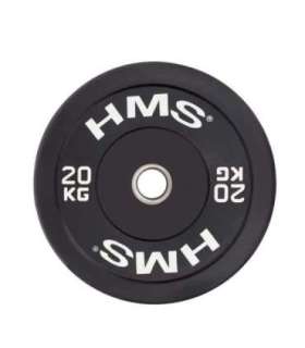BBR20 BLACK OLYMPIC PLATE - BUMPER 20 KG HMS