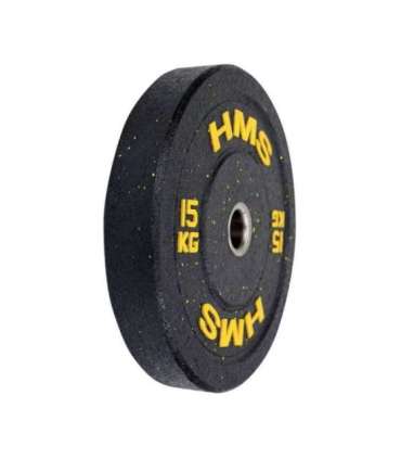 HTBR15 OLYMPIC PLATE - BUMPER 15 KG HMS (yellow)
