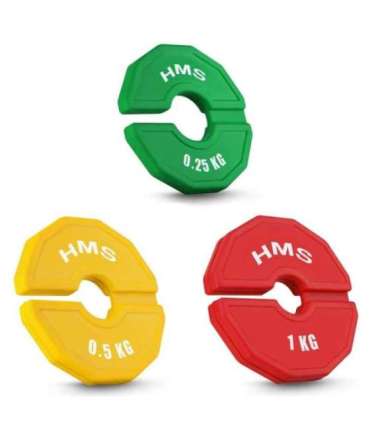 TSN SET PLATES FOR STRENGTH AND FITNESS TRAINING OVERLAY TYPE 2 x 0.25 - 1 KG (3.5 KG) HMS