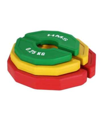 TSN SET PLATES FOR STRENGTH AND FITNESS TRAINING OVERLAY TYPE 2 x 0.25 - 1 KG (3.5 KG) HMS