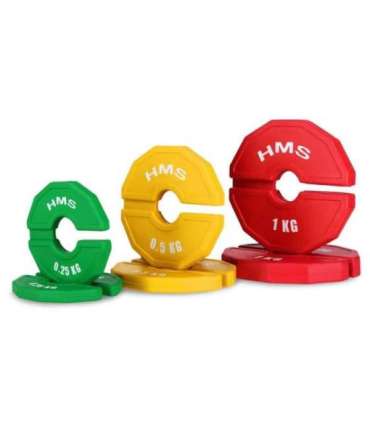 TSN SET PLATES FOR STRENGTH AND FITNESS TRAINING OVERLAY TYPE 2 x 0.25 - 1 KG (3.5 KG) HMS