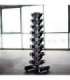 SET CHROMED DUMBBELLS CHD 2 x 1 - 8 KG (72 KG) + RACK STR36 HMS