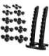 SET POLYURETHANE DUMBBELLS HPT 2 x 1 - 10 KG (110 KG) + STR37 VERTICAL RACK HMS