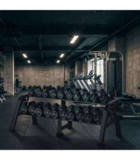 STR47 DOUBLE ROW DUMBBELL RACK 10 PAIRS COMMERCIAL HMS