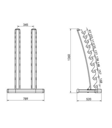 STR37 VERTICAL DUMBBELL RACK HMS