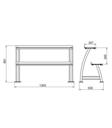 STR39 DOUBLE LEVEL KETTLEBELL RACK HMS