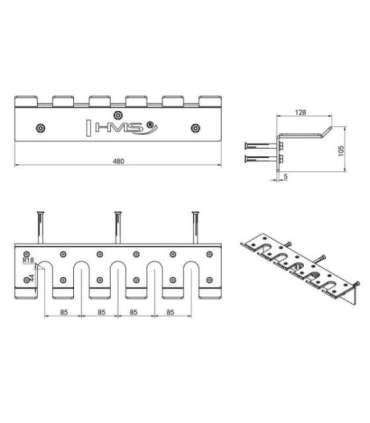 STR45 WALL MOUNTED OLIMPIC BAR HANGER HMS