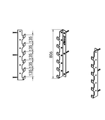 STR46 WALL MOUNTED OLIMPIC BARBELL HOLDER HMS