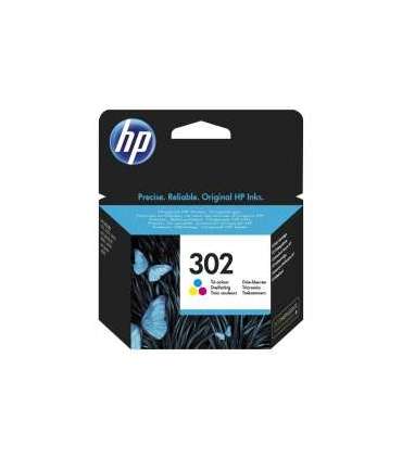 HP 302 Tri-color Ink Cartridge, 165 pages, for HP Officejet 3830,3834,4650, Deskjet 2130,3630,1010, Envy 4520