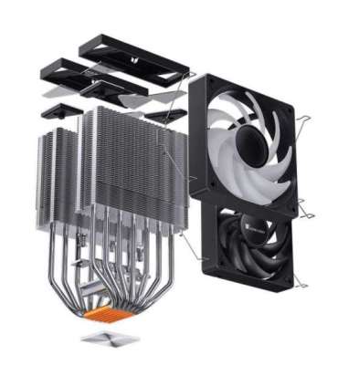 Jonsbo CR-3000 CPU Cooler Dual Tower, ARGB - 2x 120 mm, black