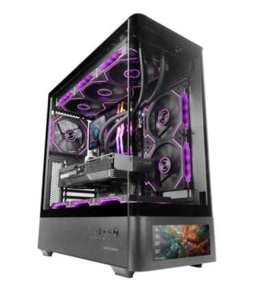Mars Gaming MCLCDPRO computer case Midi Tower Black