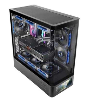 Mars Gaming MCLCDPRO computer case Midi Tower Black