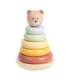 TOOKY TOY Drewniana Układanka Sensoryczna Piramidka Miś Sensoryczny Kolorowy Stacker