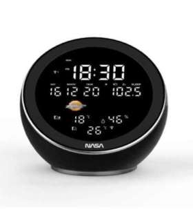 Nasa WSP1500 black Weather Station/Speaker BT Moon
