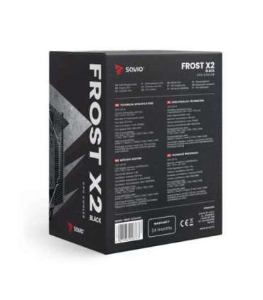 Savio SAVGCOFROSTBLACKX2 Computer case Heatsink/Radiator 12 cm Black 1 pc(s)