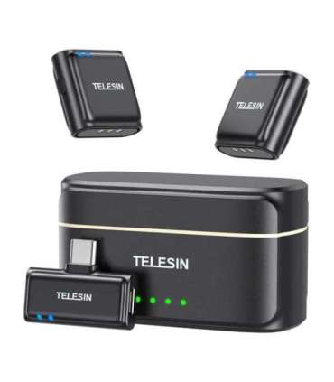TELESIN wireless tie microphone + powerbank for phones (USB-C)