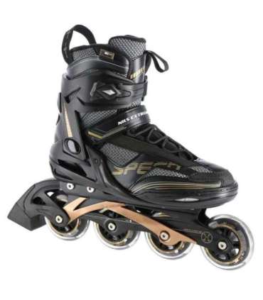 NA2150 черно-золотые роликовые коньки размер 46 Nils Extreme