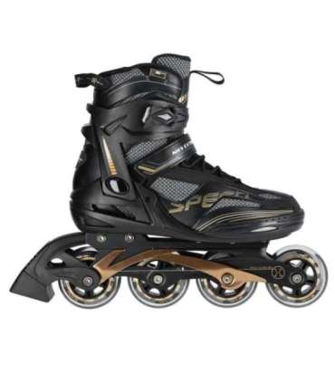 NA2150 черно-золотые роликовые коньки размер 46 Nils Extreme