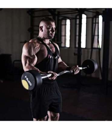 GSL25 kummiga kaetud kõver kang, 25 kg (HMS)