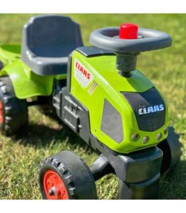 FALK Baby Claas Axos 310 traktor, roheline, koos haagisega, sobib alates 1. eluaastast
