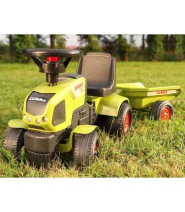 FALK Baby Claas Axos 310 traktor, roheline, koos haagisega, sobib alates 1. eluaastast