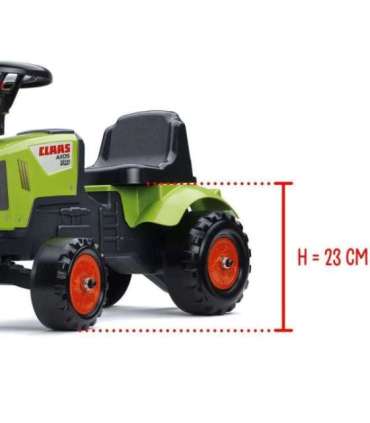 FALK Baby Claas Axos 310 traktor, roheline, koos haagisega, sobib alates 1. eluaastast