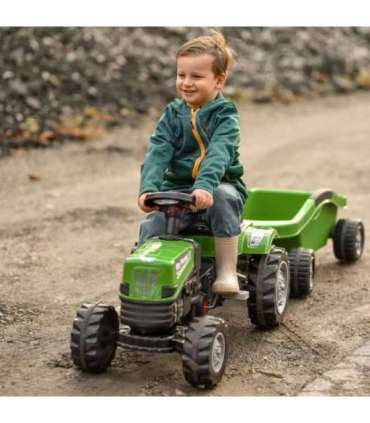 WOOPIE Big PowerTrac pedaaltraktor XXL-haagisega