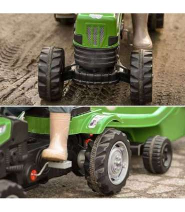 WOOPIE Big PowerTrac pedaaltraktor XXL-haagisega