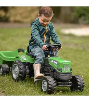 WOOPIE Big PowerTrac pedaaltraktor XXL-haagisega