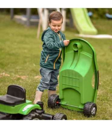 WOOPIE Big PowerTrac pedaaltraktor XXL-haagisega